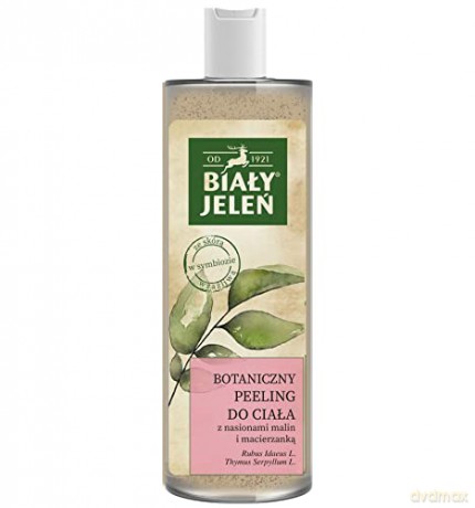 Biały Jeleń Botaniczny peeling do ciała z nasionami malin i macierzanką 400 ml