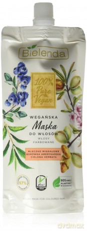 Bielenda 100% Pure Vegan Wegańska Maska do włosów farbowanych 125 ml