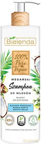 Bielenda 100% Pure Vegan Wegański Szampon do włosów zniszczonych 400g