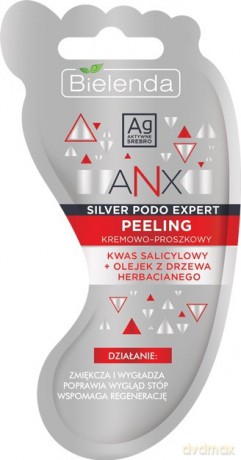 Bielenda ANX Silver Podo Expert Kremowo - Proszkowy Peeling do stóp 10g