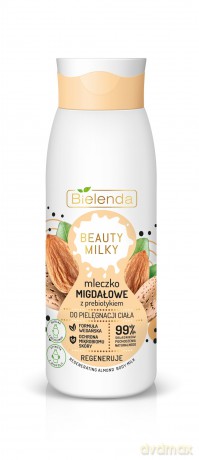 Bielenda Beauty Milky Kremowe Mleczko Migdałowe z prebiotykiem do ciała - regeneruje 400 ml