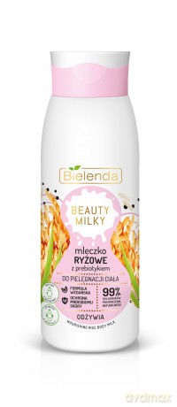 Bielenda Beauty Milky Kremowe Mleczko Ryżowe z prebiotykiem do ciała - odżywcze 400 ml