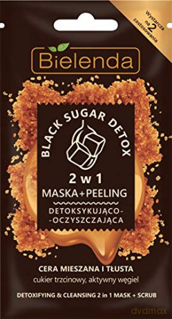 Bielenda Black Sugar Detox Maska+Peeling 2w1 detoksykująco-oczyszczająca 8g