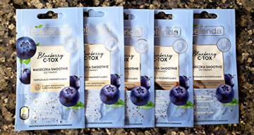 Bielenda Blueberry C-TOX Maseczka Smoothie do twarzy nawilżająco-rozświetlająca 8g