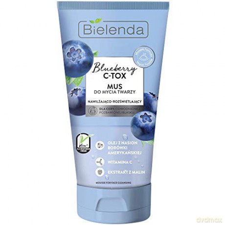 Bielenda Blueberry C-TOX Mus do mycia twarzy nawilżająco-rozświetlający 135g