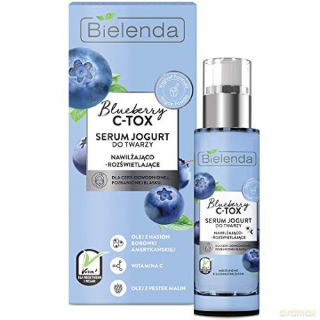 Bielenda Blueberry C-TOX Serum Jogurt do twarzy nawilżająco-rozświetlające 30 ml