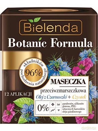 Bielenda Botanic Formula Olej z Czarnuszki+Czystek Maseczka przeciwzmarszczkowa 50 ml