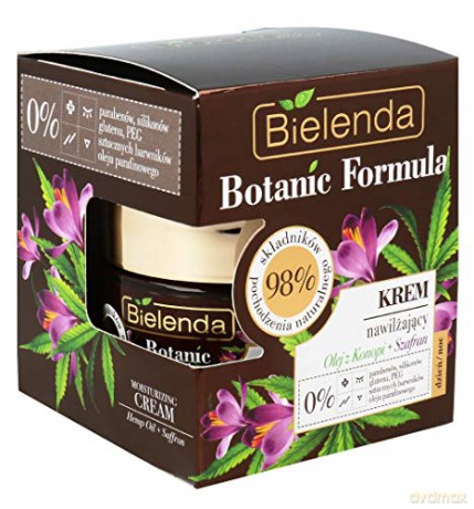 Bielenda Botanic Formula Olej z Konopi+Szafran Krem nawilżający na dzień i noc 50 ml