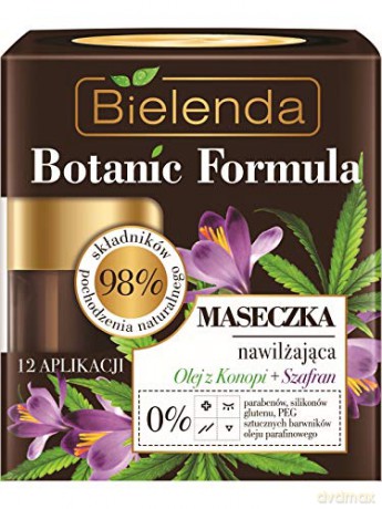 Bielenda Botanic Formula Olej z Konopi+Szafran Maseczka nawilżająca do twarzy 50 ml