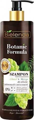 Bielenda Botanic Formula Skrzyp+Chmiel Szampon do włosów farbowanych i zniszczonych 400 ml