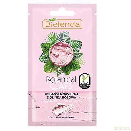 Bielenda Botanical Clays Różowa Glinka Wegańska Maseczka na twarz 8g