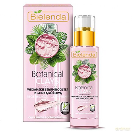 Bielenda Botanical Clays Różowa Glinka Wegańskie Serum Booster do twarzy 30 ml