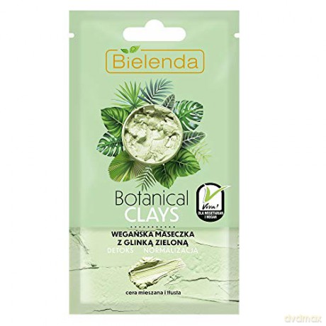 Bielenda Botanical Clays Zielona Glinka Wegańska Maseczka na twarz 8g