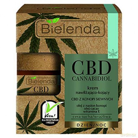 Bielenda CBD Cannabidiol Krem do twarzy nawilżająco-kojący na dzień i noc 50 ml