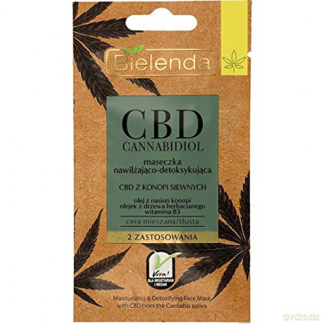 Bielenda CBD Cannabidiol Maseczka nawilżająco-detoksykująca 8g