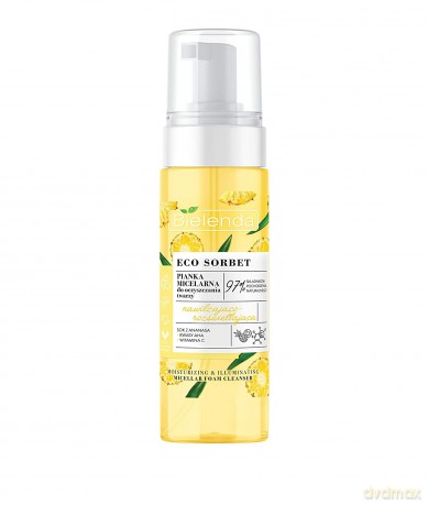 Bielenda Eco Sorbet Ananas Pianka micelarna nawilżająco-rozświetlająca 150 ml