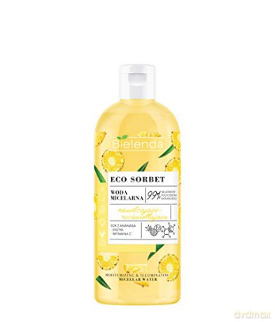 Bielenda Eco Sorbet Ananas Woda micelarna nawilżająco-rozświetlająca 500 ml