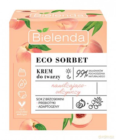 Bielenda Eco Sorbet Brzoskwinia Krem nawilżająco-odżywczy na dzień i noc 50 ml