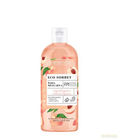 Bielenda Eco Sorbet Brzoskwinia Woda micelarna nawilżająco-odświeżająca 500 ml