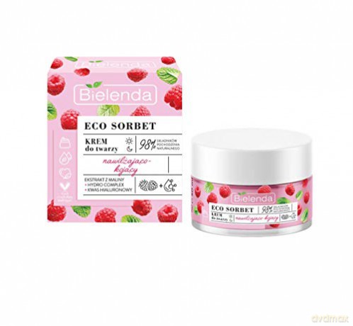Bielenda Eco Sorbet Malina Krem do twarzy nawilżająco-kojący na dzień i noc 50 ml