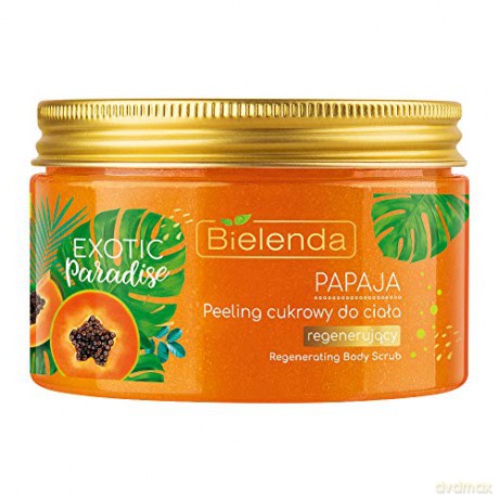 Bielenda Exotic Paradise Peeling cukrowy do ciała regenerujący Papaja 350g
