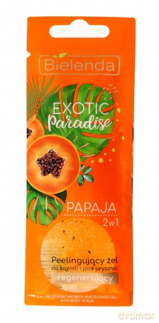 Bielenda Exotic Paradise Żel peelingujący do ciała 2w1 regenerujący Papaja 25g