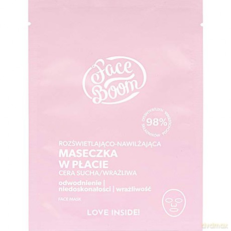 Bielenda Face Boom Maseczka rozświetlająco-nawilżająca w płacie 15g
