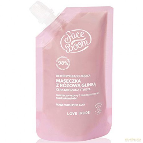Bielenda Face Boom Maseczka z różową glinką detoksykująco-kojąca 40g