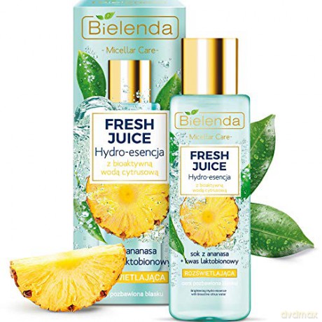 Bielenda Fresh Juice Hydro-esencja rozświetlająca z wodą cytrusową Ananas 110 ml