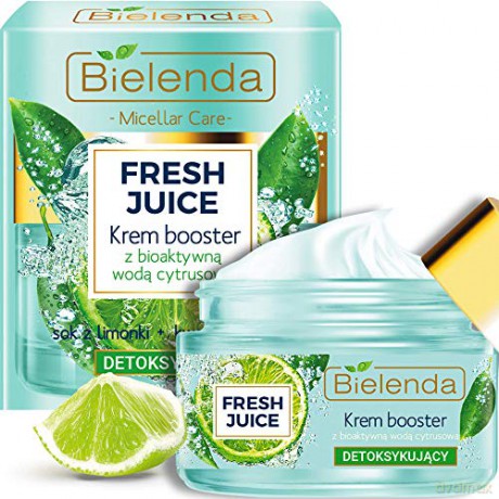 Bielenda Fresh Juice Krem Booster detoksykujący z wodą cytrusową Limonka 50 ml