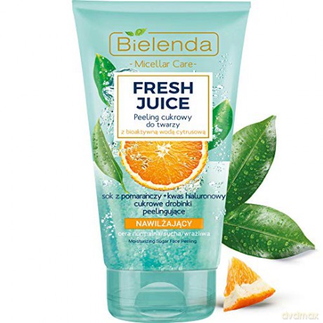 Bielenda Fresh Juice Peeling cukrowy nawilżający z wodą cytrusową Pomarańcza 150g