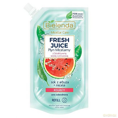 Bielenda Fresh Juice Płyn micelarny kojący z wodą cytrusową Arbuz 500 ml - doypack