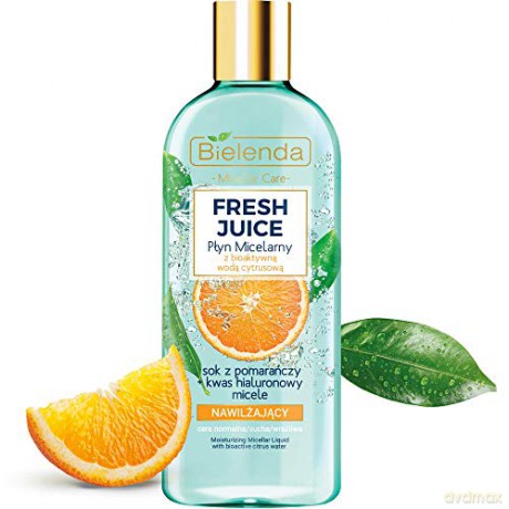 Bielenda Fresh Juice Płyn micelarny nawilżający z wodą cytrusową Pomarańcza 500 ml