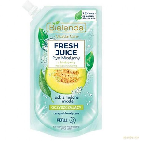 Bielenda Fresh Juice Płyn micelarny oczyszczający z wodą cytrusową Melon 500 ml - doypack