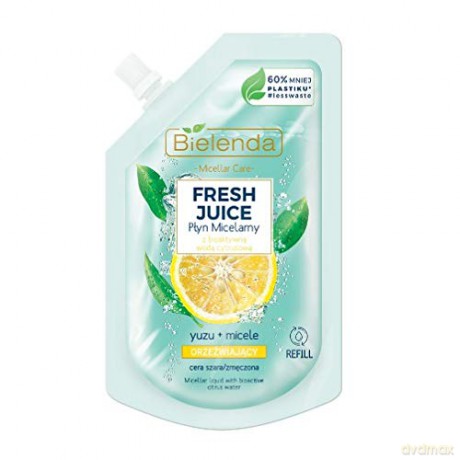 Bielenda Fresh Juice Płyn micelarny orzeźwiający z wodą cytrusową Yuzu 45 ml - doypack