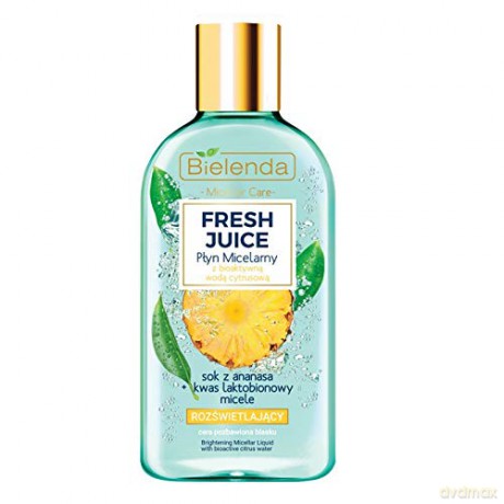 Bielenda Fresh Juice Płyn micelarny rozświetlający z wodą cytrusową Ananas 100 ml