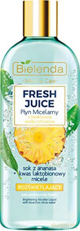 Bielenda Fresh Juice Płyn micelarny rozświetlający z wodą cytrusową Ananas 500 ml