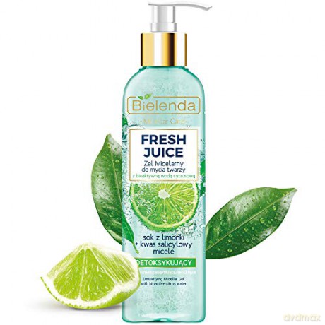 Bielenda Fresh Juice Żel micelarny detoksykujący z wodą cytrusową Limonka 190g