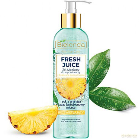 Bielenda Fresh Juice Żel micelarny rozświetlający z wodą cytrusową Ananas 190g
