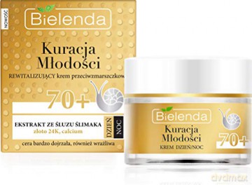 Bielenda Kuracja Młodości 70+ Rewitalizujący krem przeciwzmarszczkowy na dzień i noc 50 ml