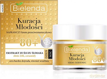 Bielenda Kuracja Młodości 80+ Naprawczy krem przeciwzmarszczkowy na dzień i noc 50 ml