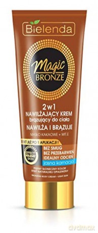 Bielenda Magic Bronze Nawilżający Krem brązujący do ciała 2w1 - jasna karnacja 200 ml