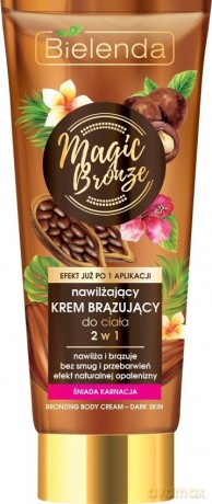 Bielenda Magic Bronze Nawilżający Krem brązujący do ciała 2w1 - śniada karnacja 200 ml