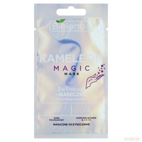 Bielenda Peeling + Maseczka zmieniająca kolor 2w1 Kameleon Magic 8g