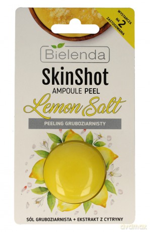 Bielenda Skin Shot Peeling gruboziarnisty do twarzy Lemon Salt 8g