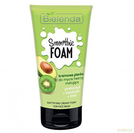 Bielenda Smoothie Care Kremowa Pianka do mycia twarzy matująca - Awokado i Kiwi 135g