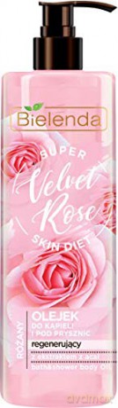 Bielenda Super Skin Diet Velvet Rose Olejek do kąpieli i pod prysznic regenerujący 400 ml