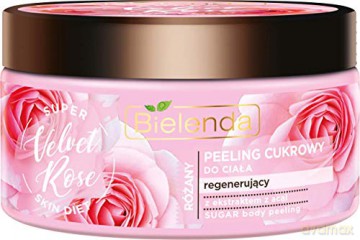 Bielenda Super Skin Diet Velvet Rose Peeling do ciała cukrowy regenerujący 350g
