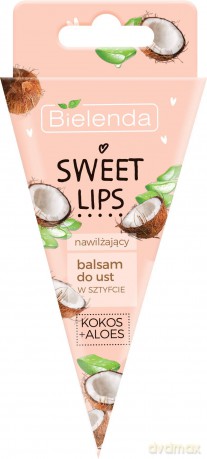Bielenda Sweet Lips Balsam do ust nawilżający - Kokos i Aloes 3.8g