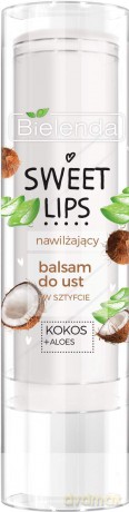 Bielenda Sweet Lips Balsam do ust nawilżający - Kokos i Aloes 3.8g